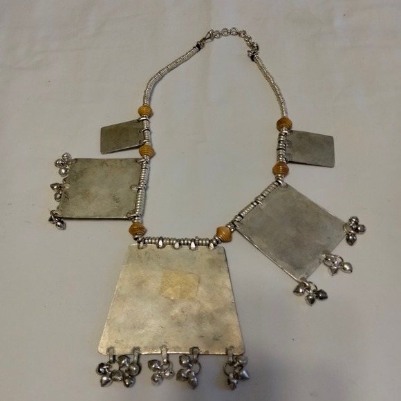 Iris Apfel & Bajalia Silver Multi Pendant Statement Necklace - Picture 10 of 16